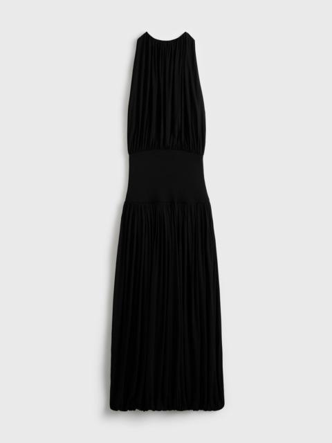 Soft gathered dress black