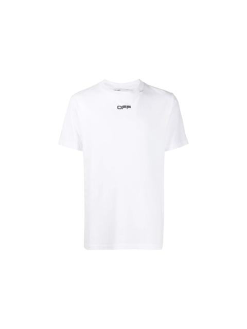 OFF-WHITE Slim Fit Caravaggio Square T-Shirt White Black