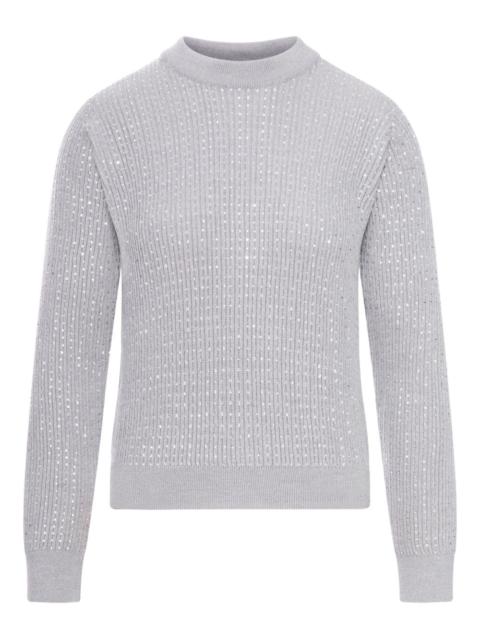 crystal-embellished ribbed sweater