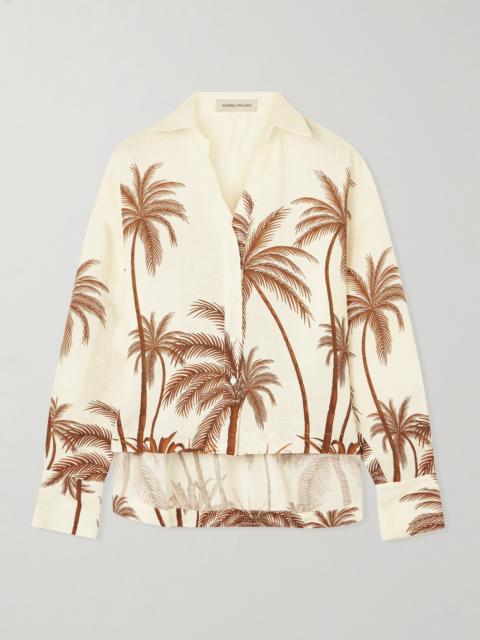 Si Sabes Printed Linen Shirt