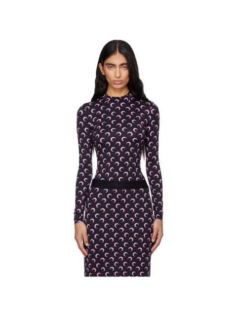 Black Recycled Moon Jersey Second Skin T-shirt