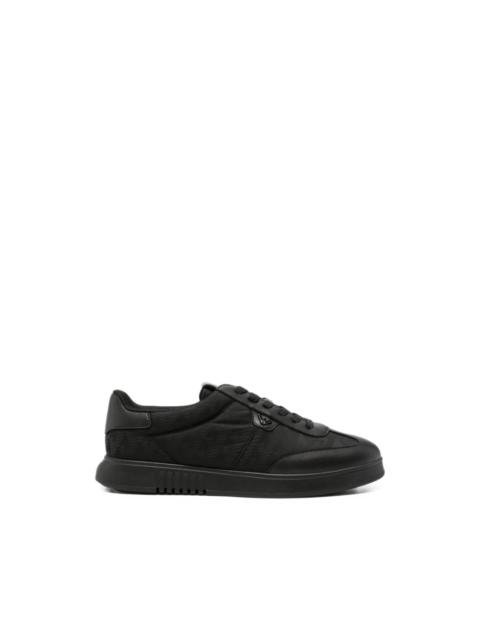 logo-print panelled sneakers