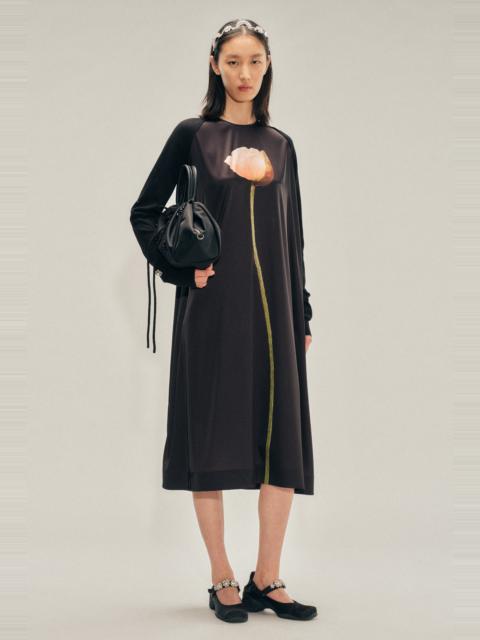 Poppy Motif Smock Dress