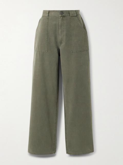 Grayson Cropped Cotton-canvas Wide-leg Pants