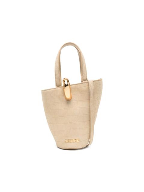 Le Petit Bambola crocodile-effect suede tote bag