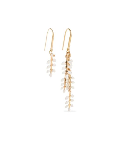 leaf drop earrings