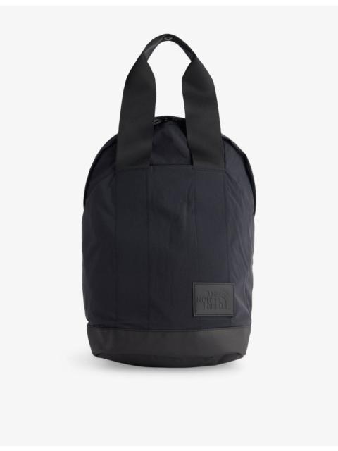 Never Stop Logo-Patch Woven Backpack