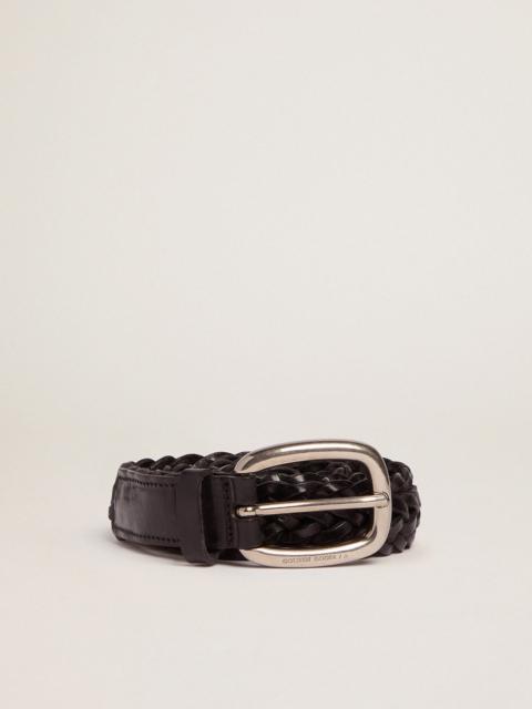 Women's belt in black leather