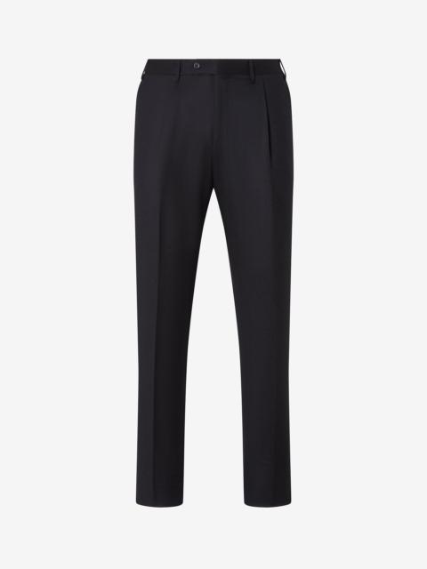 Black 1 pleated pure wool trousers