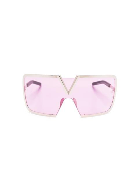 VLogo curved sunglasses