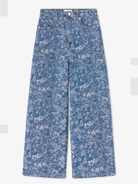 BLUE TAPESTRY BAGGY JEANS