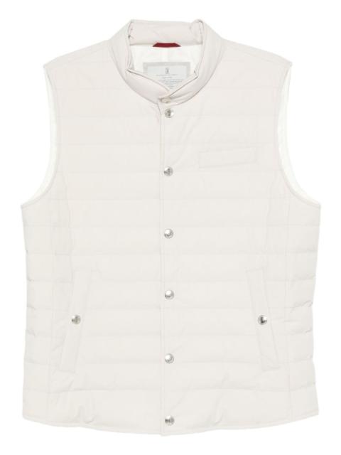 quilted snap-fit fastening vest