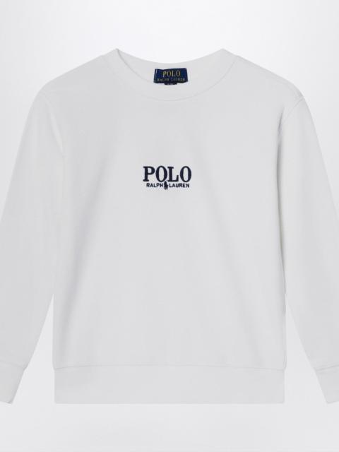 White cotton sweatshirt with logo