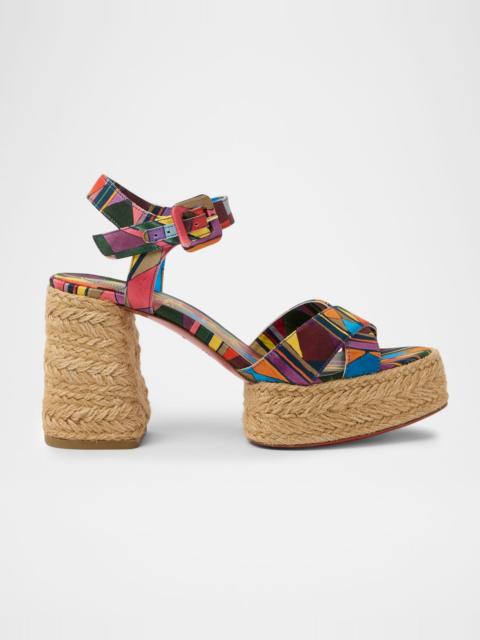 85mm Calakala Geometric Platform Espadrille Sandals