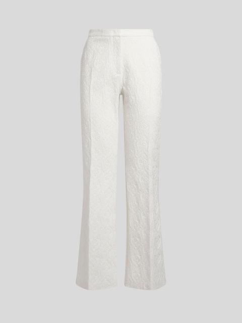 FLARED PAISLEY JACQUARD TROUSERS