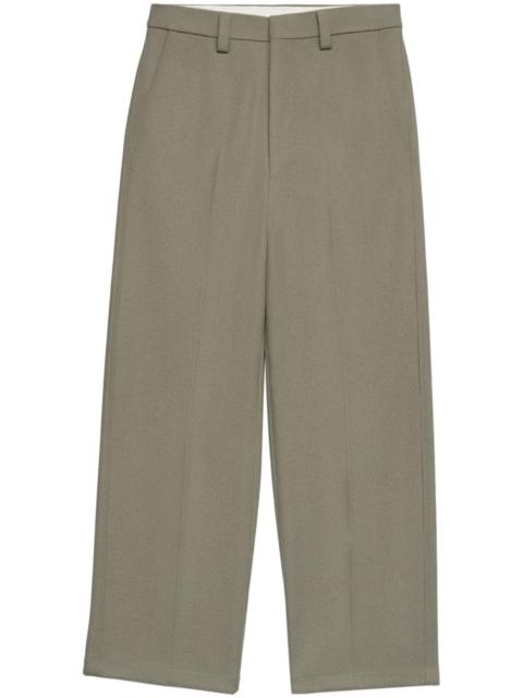 wide-leg knitted trousers