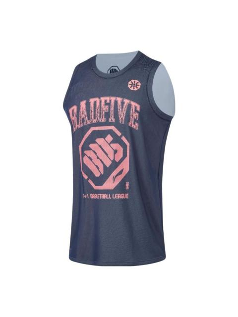 Li-Ning BadFive Graphic Basketball Tank 'Navy Pink' AAYT525-4