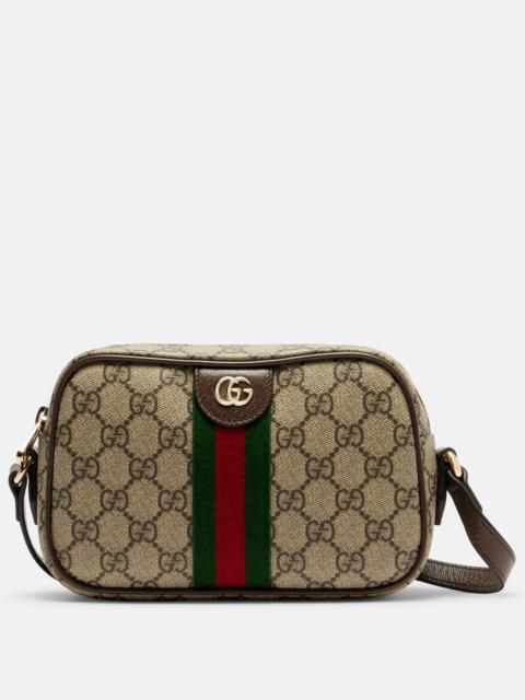 Ophidia Small leather-trimmed crossbody bag