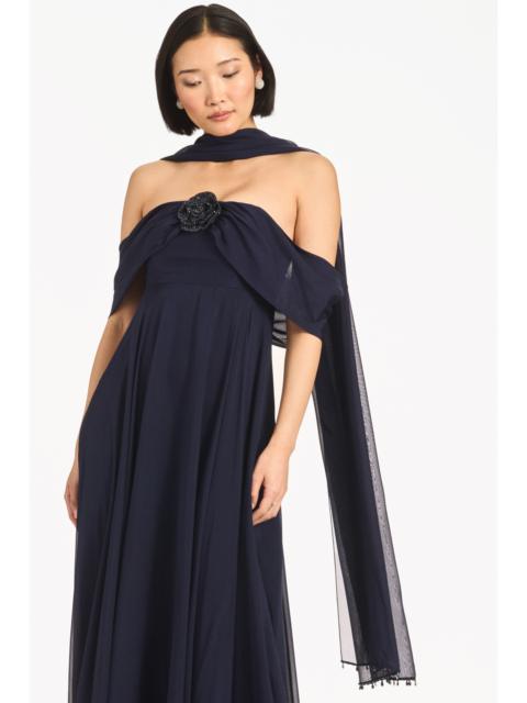 EMBELLISHED EMMY SCARF - MIDNIGHT