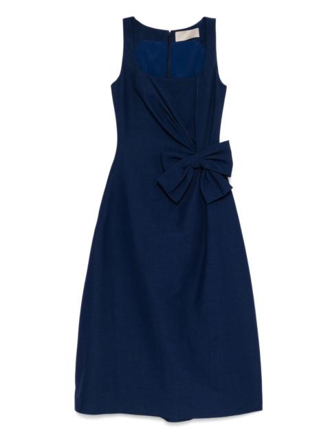 bow-detail midi dress