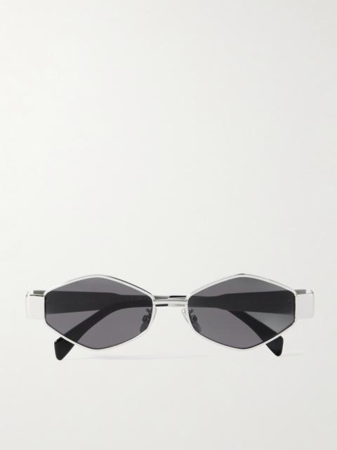 Triomphe Hexagon-frame Silver-tone Sunglasses