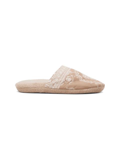 Taupe 'I Heart Baroque' Slippers