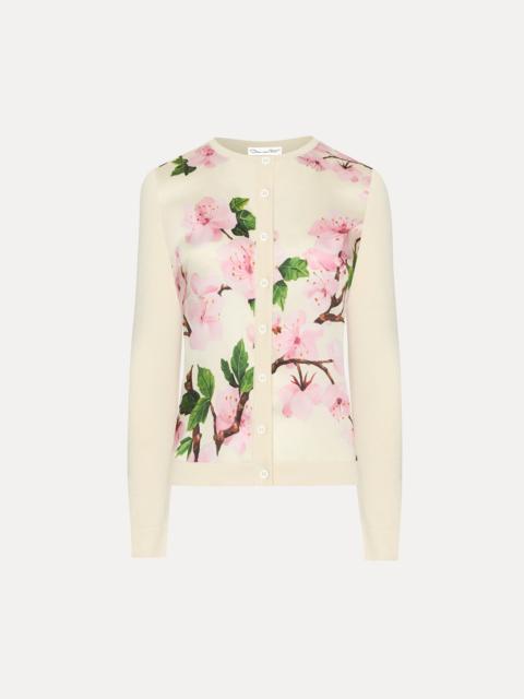 CHERRY BLOSSOM SILK INSET CARDIGAN