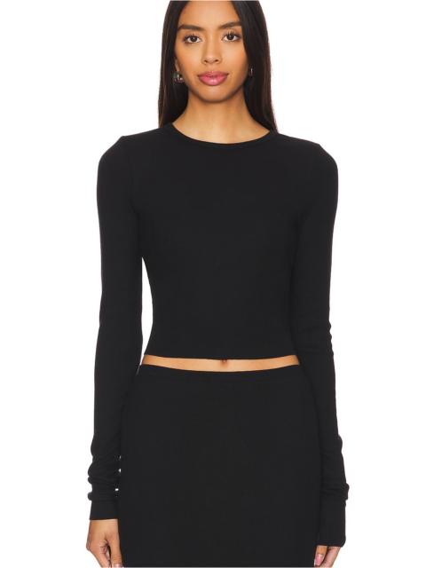 Cropped Long Sleeve Fitted Top