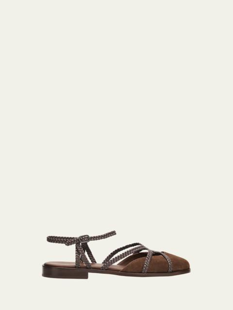 Ranya Braided Suede Sandals