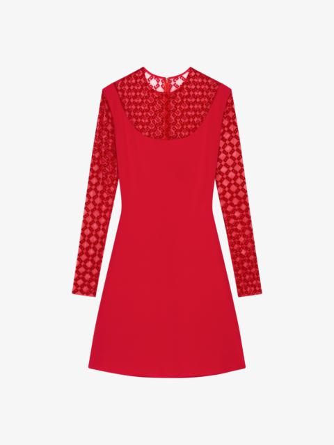 DRESS IN JERSEY AND MONOGRAM 72 TULLE