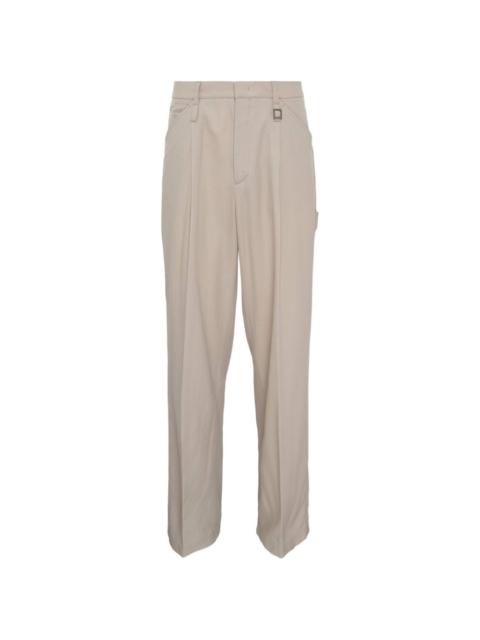 elasticated-waist carpenter trousers