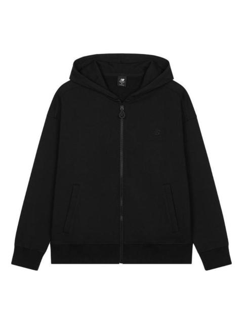 New Balance Full-Zip Hooded Jacket 'Black' AMJ33380-BK