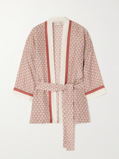 Printed Silk Robe