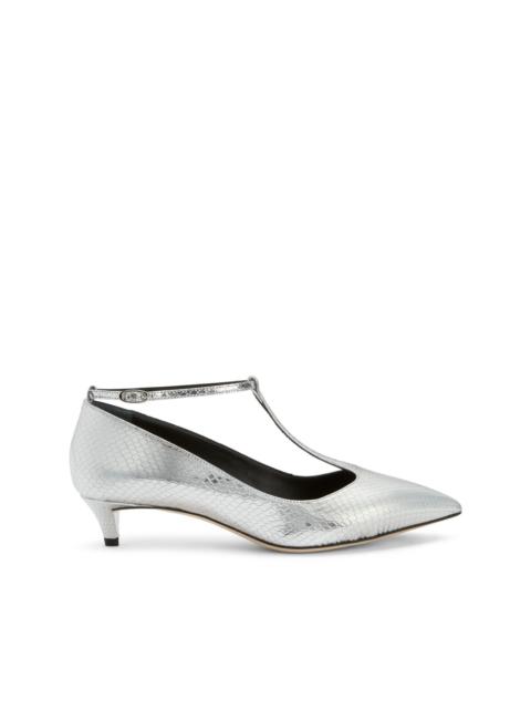 Olivia 35mm metallic-effect leather sandals