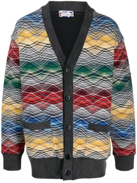 Zigzag V-neck cardigan