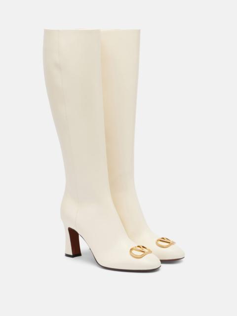 VLogo 80 leather knee-high boots