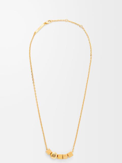 Pebble Cube necklace in sterling silver