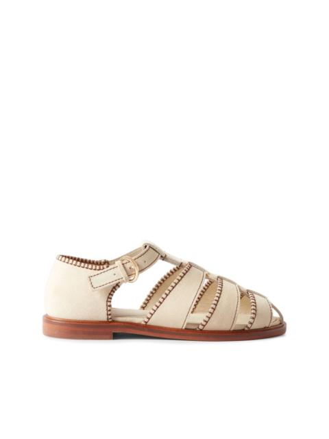 contrast-stitch sandals