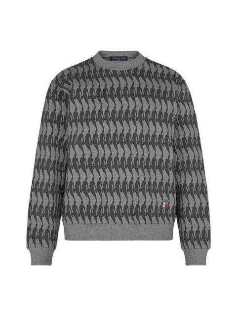 LOUIS VUITTON x NBA Logo Print Sweatshirt M Grey 1A8FLQ