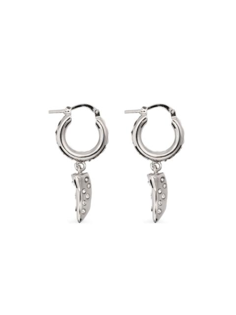 crystal-embellished hoop earrings