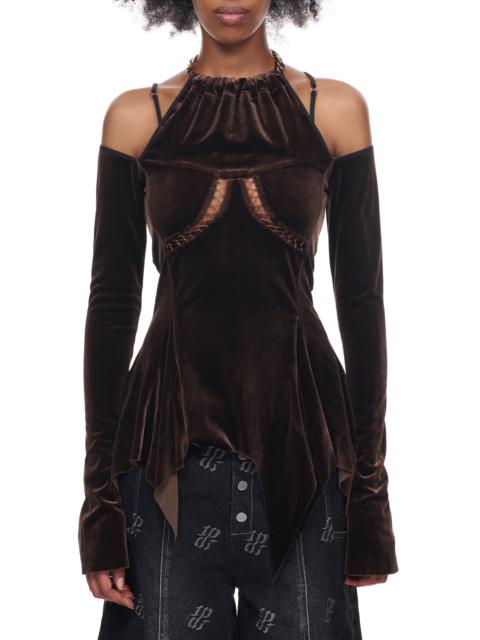 Velvet Draping Top