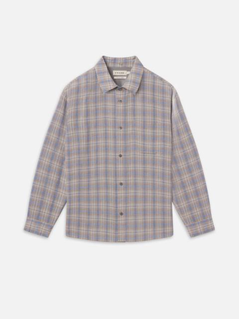 Linen Blend Plaid Shirt