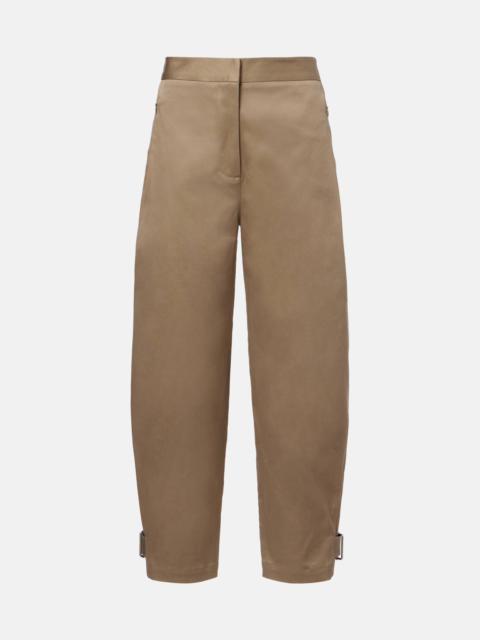 Serene cotton barrel-leg pants