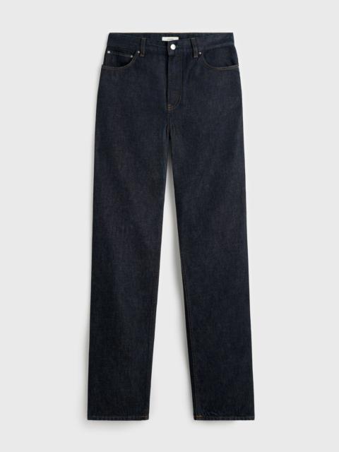 High slim denim rinsed blue