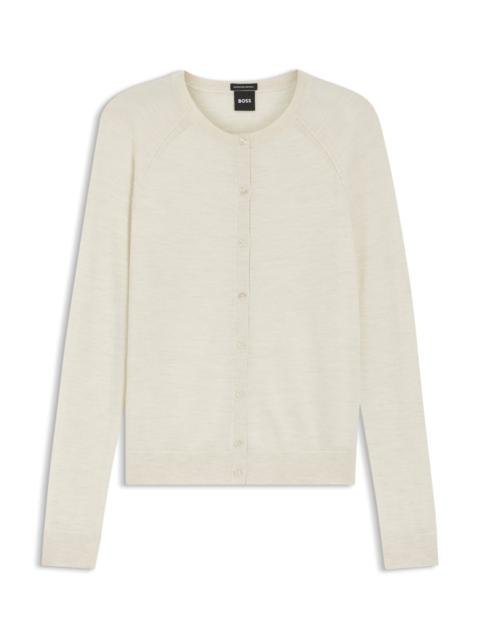 BUTTON-UP CARDIGAN IN EXTRA-FINE MERINO WOOL