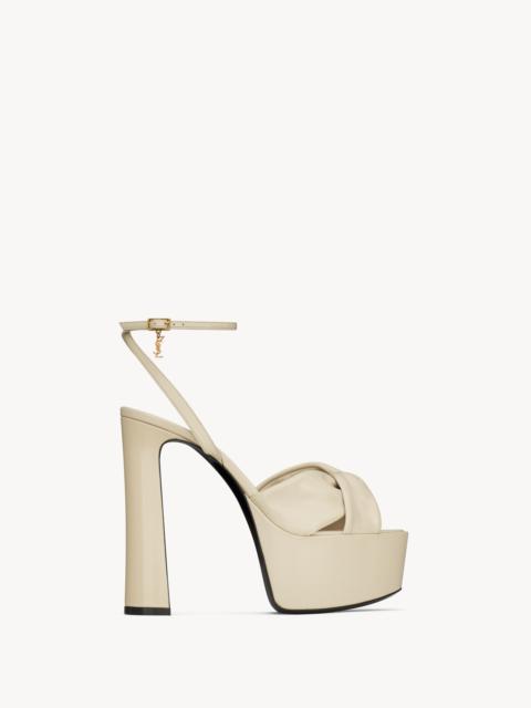 FRANCIANE PLATFORM SANDALS IN SMOOTH LEATHER