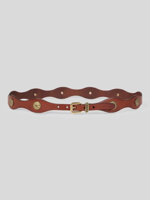 LEATHER BELT WITH JEWEL STUDS