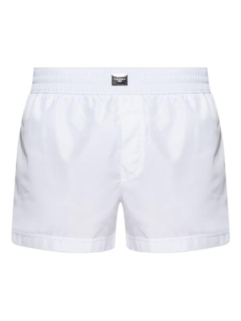 logo-plaque swim shorts
