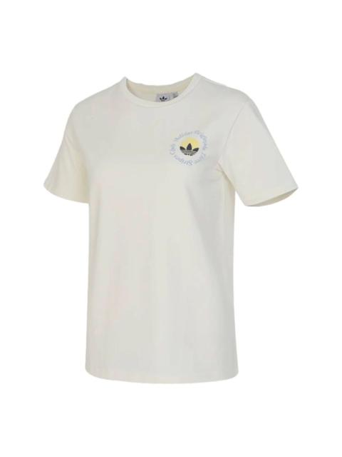 (WMNS) adidas originals Graphic T-Shirt 'White' IR7473