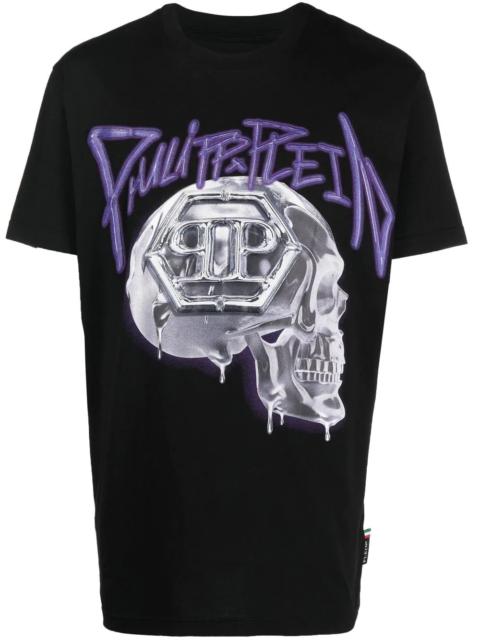 skull-print short-sleeve T-shirt